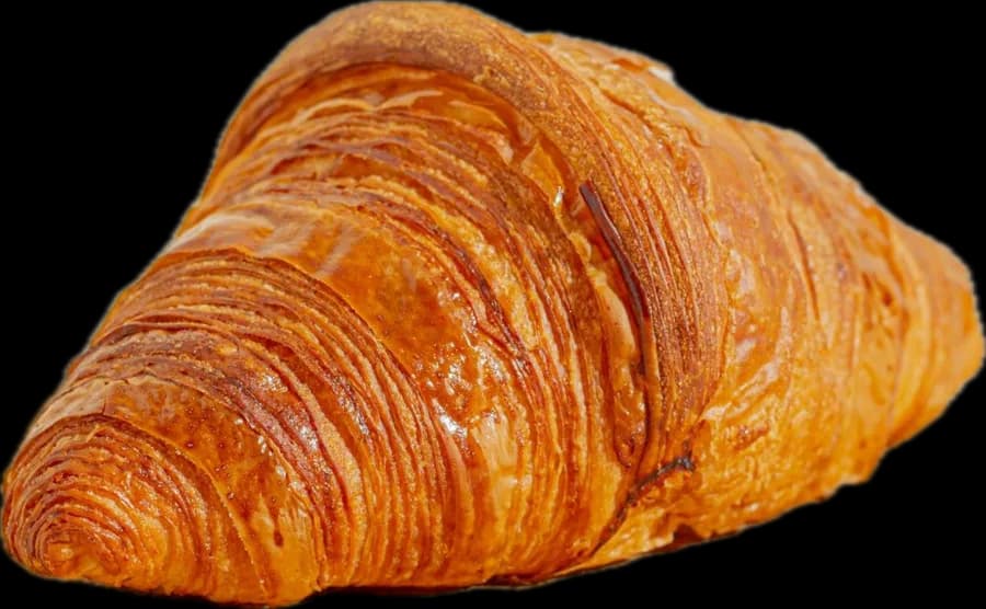 A golden butter croissant