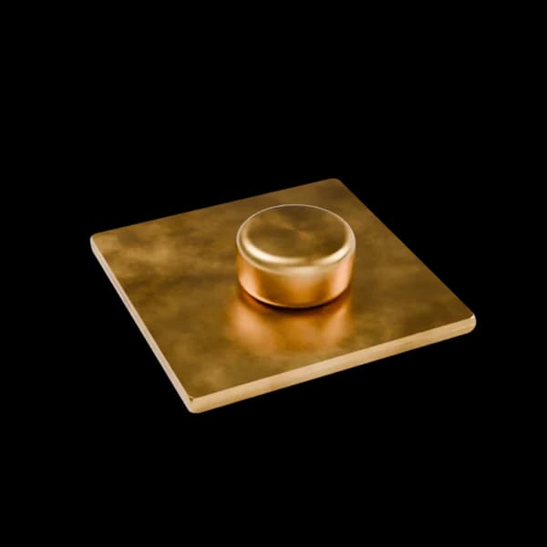 A brass sample tile