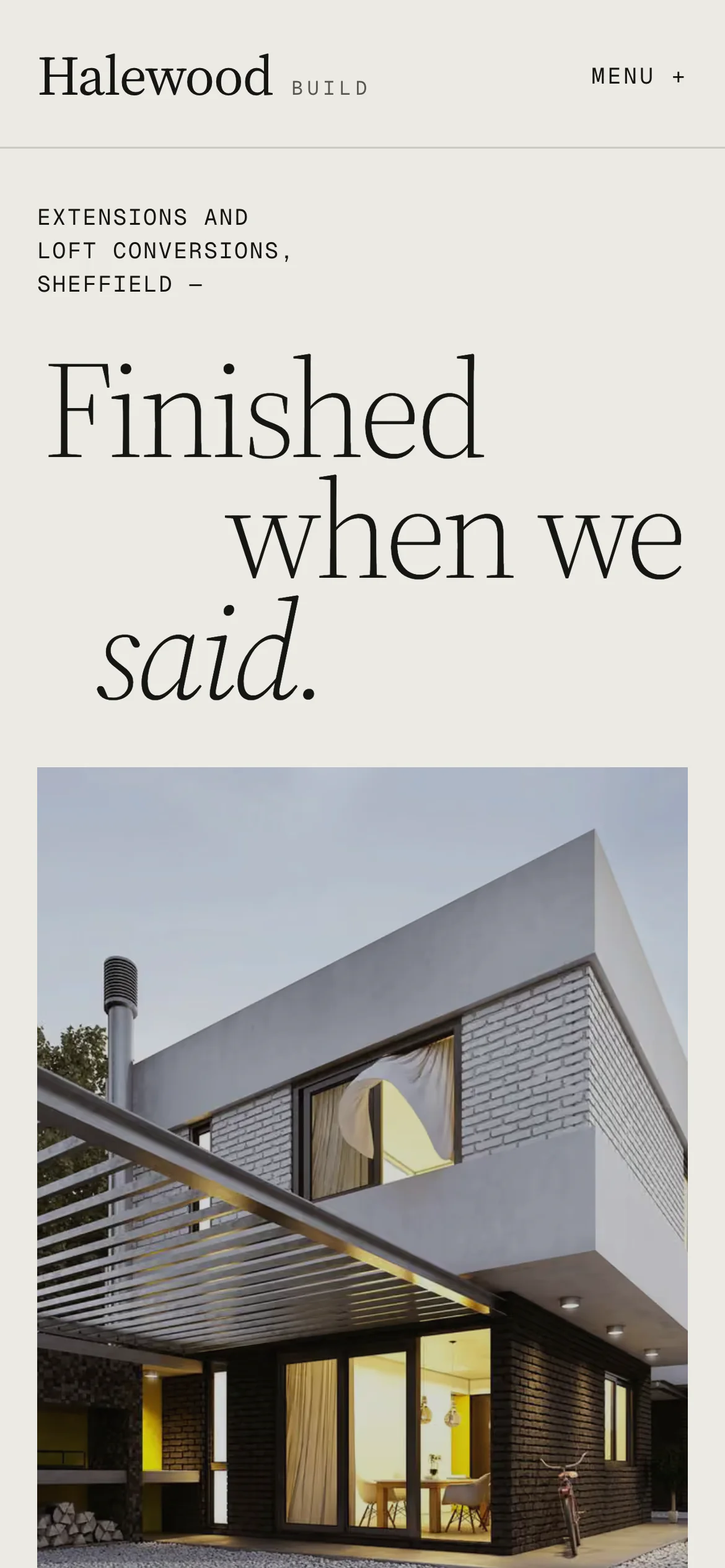 The Halewood Build website on a phone